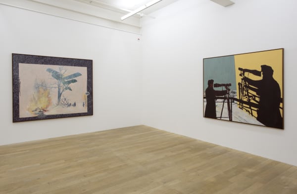 Installation view, Uwe Wittwer: Im Walde, Galerie Peter Kilchmann, Zurich, Switzerland, 2019, Photo: Sebastian Schaub