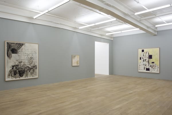 Installation view, Uwe Wittwer: Im Walde, Galerie Peter Kilchmann, Zurich, Switzerland, 2019, Photo: Sebastian Schaub