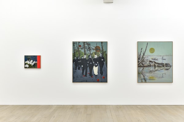 Installation view, Uwe Wittwer: Im Walde, Galerie Peter Kilchmann, Zurich, Switzerland, 2021