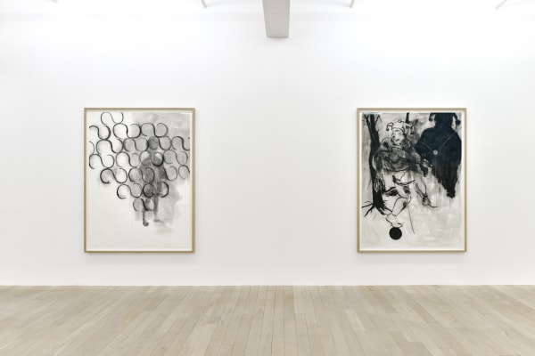 Installation view, Uwe Wittwer: Im Walde, Galerie Peter Kilchmann, Zurich, Switzerland, 2021