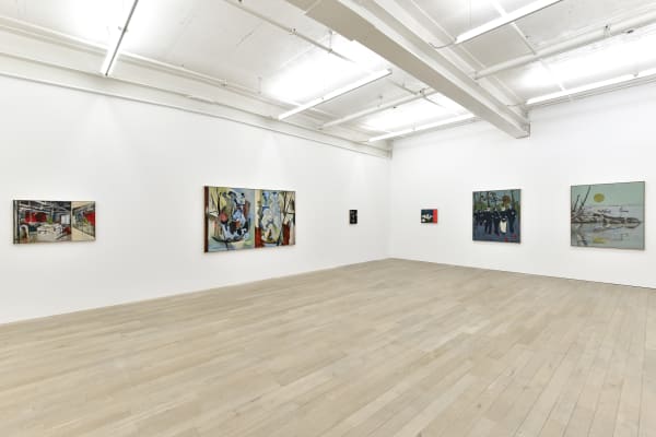 Installation view, Uwe Wittwer: Im Walde, Galerie Peter Kilchmann, Zurich, Switzerland, 2021