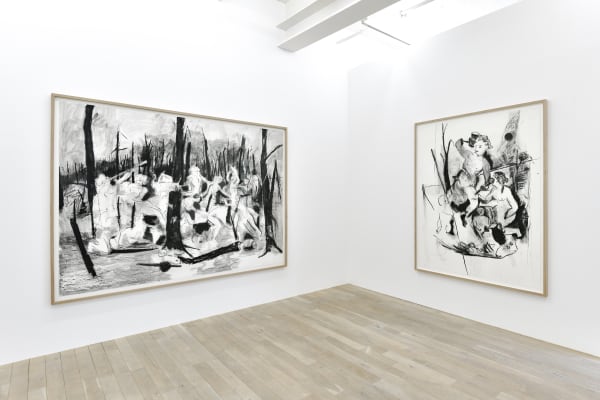 Installation view, Uwe Wittwer: Im Walde, Galerie Peter Kilchmann, Zurich, Switzerland, 2021