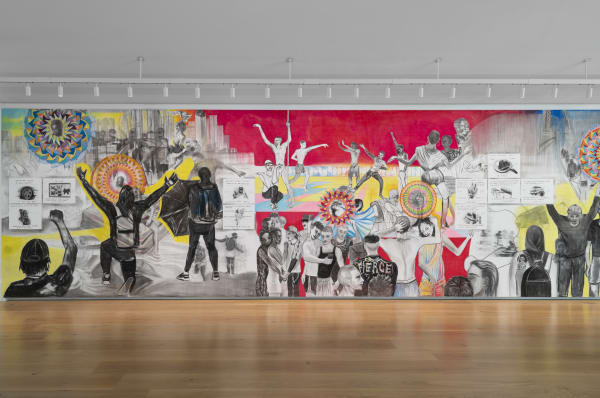 Installation view: Marc Bauer, Wall Drawing Series, Menil Collection, Houston, 2024. Photo: Paul Hester