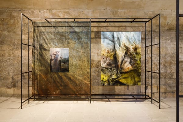 Installation view: Eva Nielsen & Marianne Derrien, Insolare, BMW Art Makers, Les Rencontres de la Photographie Arles, France, 2023. Photos: Salim Santa Lucia