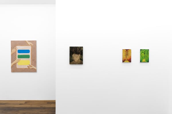 Installation views, Group Show: Figurative Painting in France Today (selection), Galerie Peter Kilchmann, Paris, 2023. Photos: Axel Fried