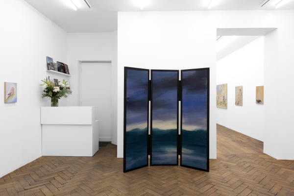 Installation views, Group Show: Figurative Painting in France Today (selection), Galerie Peter Kilchmann, Paris, 2023. Photos: Axel Fried