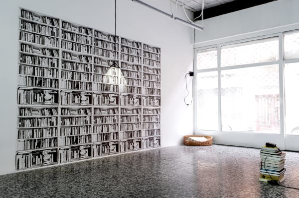 Installation view, Zilla Leutenegger, Spiral stair to planta1, planta1, Madrid, Spain
