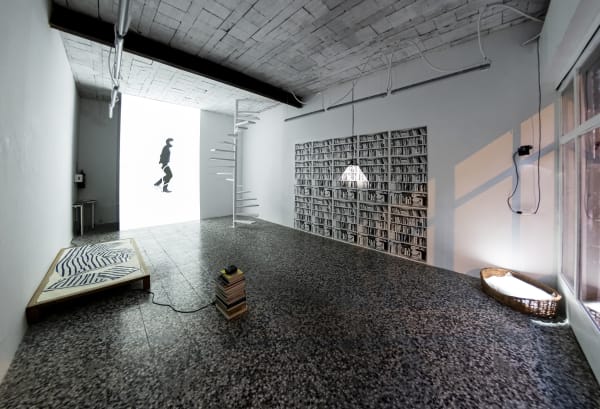 Installation view, Zilla Leutenegger, Spiral stair to planta1, planta1, Madrid, Spain
