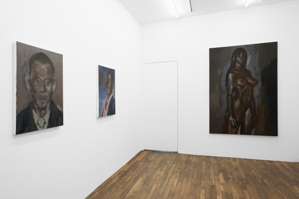 Installation views, Kenrick McFarlane, The Junkanoo Meets the Ocean, 2024, Galerie Peter Kilchmann, Paris. Photos: Axel Fried.
