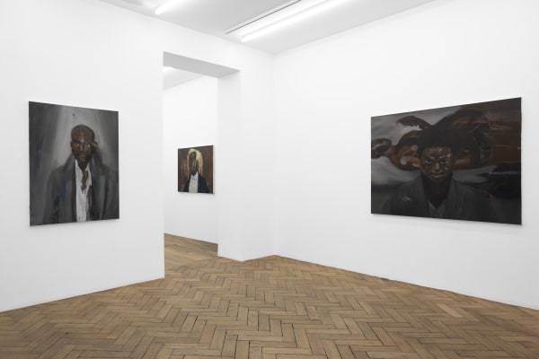 Installation views, Kenrick McFarlane, The Junkanoo Meets the Ocean, 2024, Galerie Peter Kilchmann, Paris. Photos: Axel Fried.