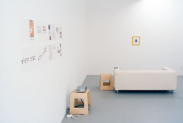 Installation view, Violence the true way, Galerie Peter Kilchmann, Limmatstrasse, Zurich, Switzerland, 2002