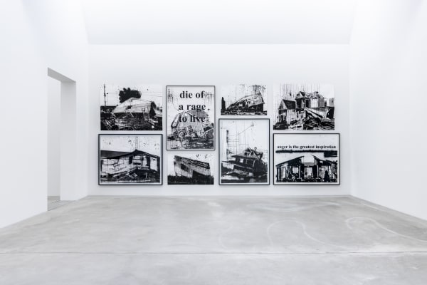 Installation view, Monica Bonvicini: Hurricanes and Other Catastrophes, Kunstmuseum Winterthur, Winterthur, Switzerland, 2022