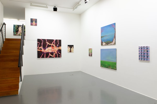 Installation view, Andriu Deplazes: Körper, Blume, Wasser, Gras, Kunstverein Friedrichshafen, Friedrichshafen, Germany, 2018