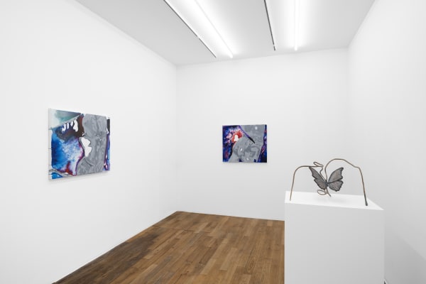Exhibition view: Grace Schwindt, When a Body Becomes a Landscape, Galerie Peter Kilchmann, Paris, 2024. Photos: Hafid Lhachmi, ADGP Paris. Courtesy of the artist and Galerie Peter Kilchmann Paris/Zurich.