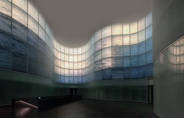 Exhibition view, Adrian Paci, Il vostro cielo fu mare, il vostro mare fu cielo, Mudec - Museo delle Culture, Milan, 2024. Photo: Sara Rizzo. Courstesy the artist and Commune of Milan.