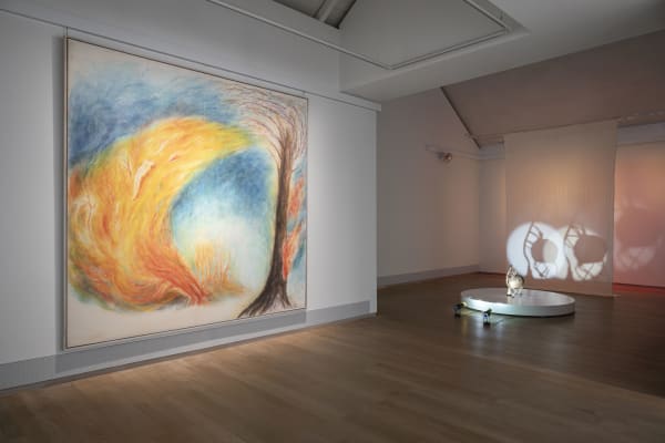 Exhibition views, Leiko Ikemura, Floating Spheres, Kunsthalle Emden, Emden, Germany, 2024. Courstesy the artist and Kunsthalle Krem. Photo: Volker Crone