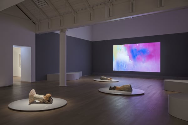 Exhibition views, Leiko Ikemura, Floating Spheres, Kunsthalle Emden, Emden, Germany, 2024. Courstesy the artist and Kunsthalle Krem. Photo: Volker Crone