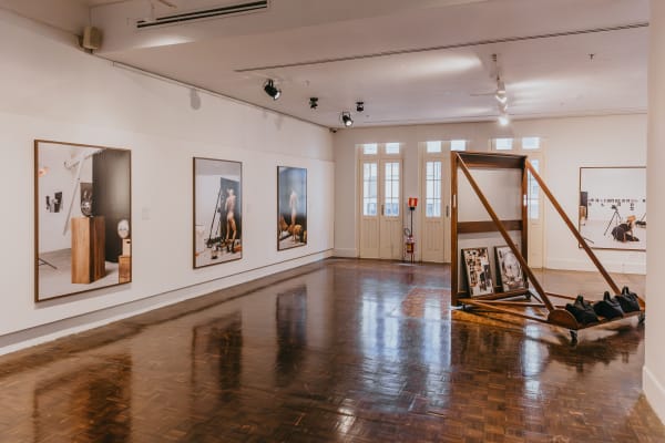 Installation views: Paul Mpagi Sepuya, The Dilation of the Pupils, Espaço Força e Luz, 14th Mercosul Biennial, Porto Alegre, Brazil, 2025. Photo: Thiele Elissa