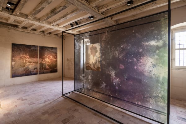 Exhibition views: Eva Nielsen, Alluvion, Abbaye Royale de Fontevraud, Fontevraud, France, 2025. Photo: Bruno Calendini