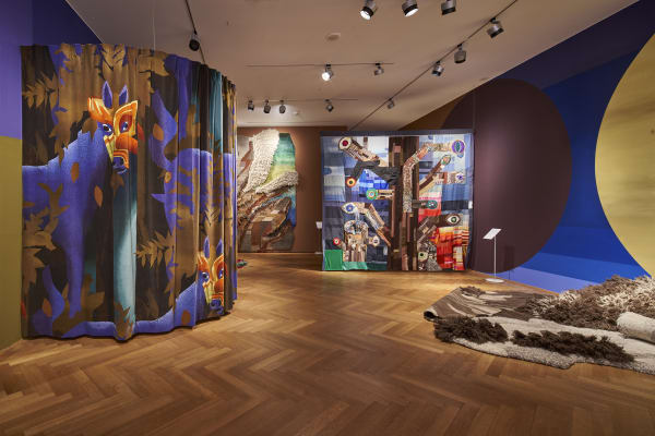 Exhibition views: Christoph Hefti, Do Stuff! Textile Creations in New Dimensions, Gewerbemuseum, Winterthur, Switzerland, 2025. Photos: Hans Schürmann
