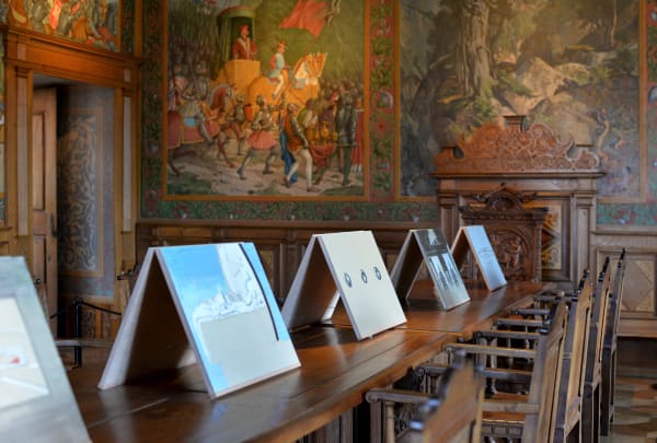 Installation view, Marc-Antoine Fehr: Les nuits bourgignonnes, Château de Gruyères, Gruyère, Switzerland, 2022