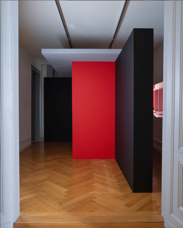 Installation view, Shirana Shahbazi, Société des Arts, Geneva, Switzerland, 2025 Photo credit: Greg Clément