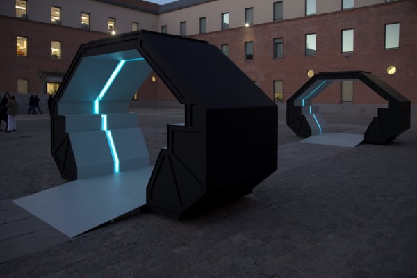 Installation view, Dagoberto Rodríguez: Refugios y Umbrales, Centro de Cultura Contemporánea Conde Duque, Madrid, Spain, 2022