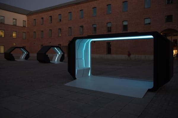 Installation view, Dagoberto Rodríguez: Refugios y Umbrales, Centro de Cultura Contemporánea Conde Duque, Madrid, Spain, 2022