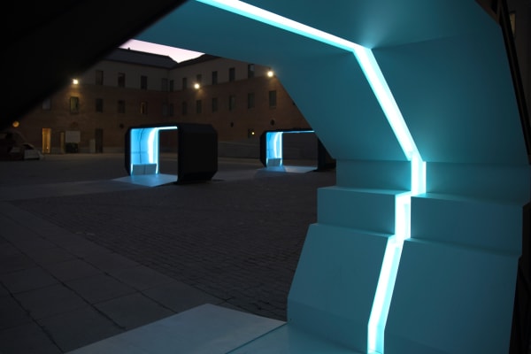 Installation view, Dagoberto Rodríguez: Refugios y Umbrales, Centro de Cultura Contemporánea Conde Duque, Madrid, Spain, 2022