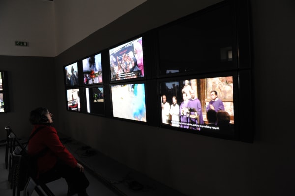 Installation view, Artur Zmijewski: Working, CCA Warsaw Ujazdowski Castle, Warsaw, Poland, 2011-2012