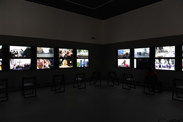 Installation view, Artur Zmijewski: Working, CCA Warsaw Ujazdowski Castle, Warsaw, Poland, 2011-2012