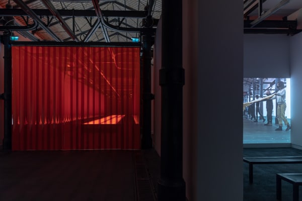 Installation view, Teresa Margolles: Periferia dell’agonia, Mattatoio, Rome, Italy, 2022
