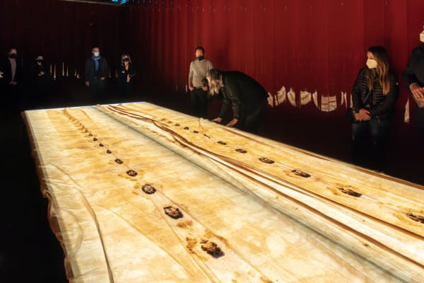 Installation view, Teresa Margolles: Periferia dell’agonia, Mattatoio, Rome, Italy, 2022