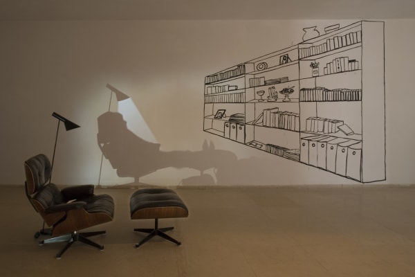 Installation view, Zilla Leutenegger: Meet me in the Library (9 P.M.), CCA Center for Contemporary Art, Tel-Aviv, Israël, 2007