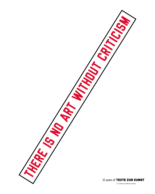 35 years of TEXTE ZUR KUNST, Zahnradstrasse 21, Zurich