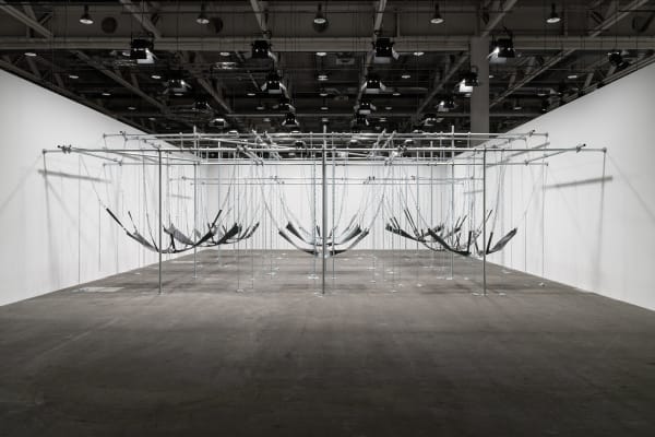 Installation view, Monica Bonvicini: Never Again, 2015, Art Basel Unlimited, Basel, Switzerland, 2023, Photo: Dawn Blackman, Courtesy of the artist and Tanya Bonakdar Gallery, Galerie Peter Kilchmann, Galerie Krinzinger