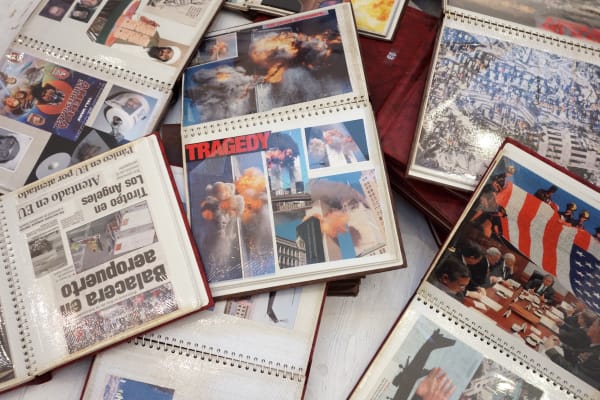 19 Unique scrap albums documenting 9/11, assembled by Enrique Metinides