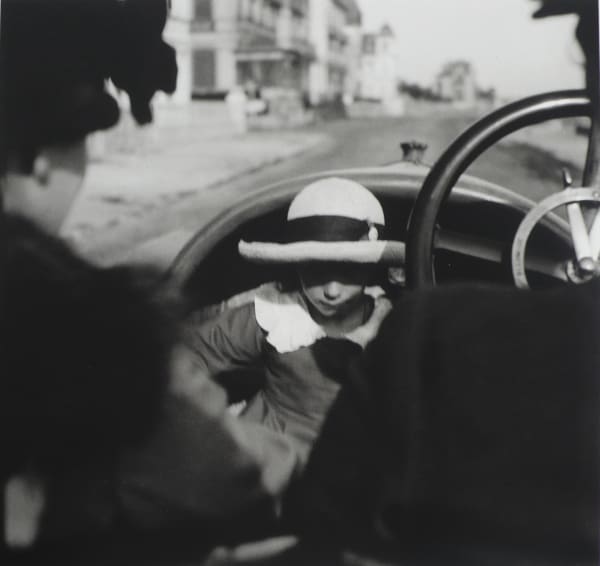 Jacques Henri Lartigue, Mamy and Janine Dupuis under the soft top of Jacques Dupuis’s Pic-Pic, her father, La Baule, 1915