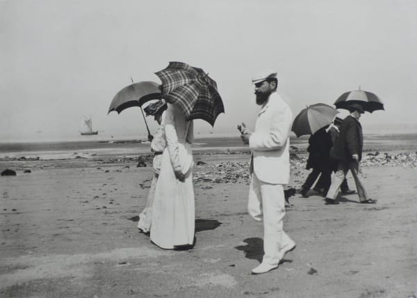 Jacques Henri Lartigue, Cousin Caro and M. Plantevigne, Villerville, 1906.