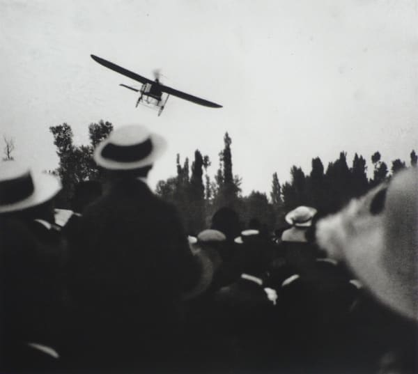 Jacques Henri Lartigue, Audemars in a Blériot aeroplane, Vichy, September 1912