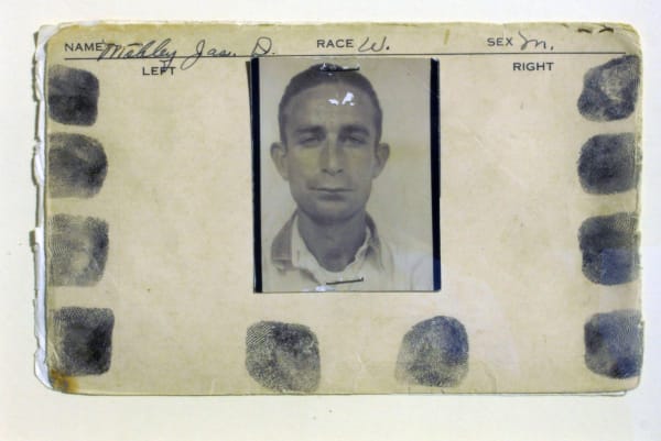 Anonymous, American police archive records - original photocard, 1971