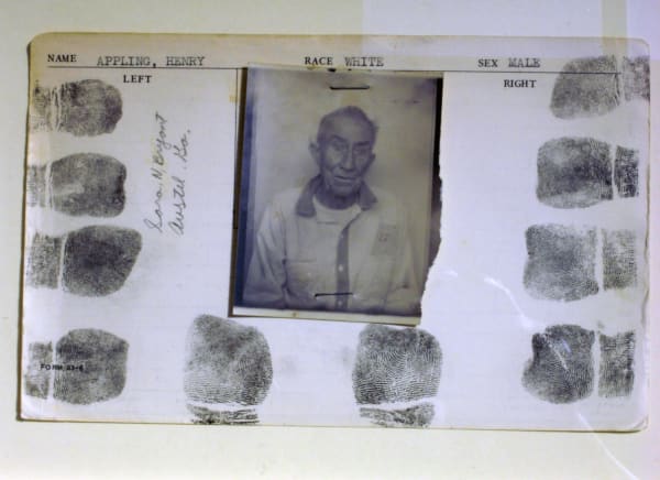 Anonymous, American police archive records - original photocard, 1971