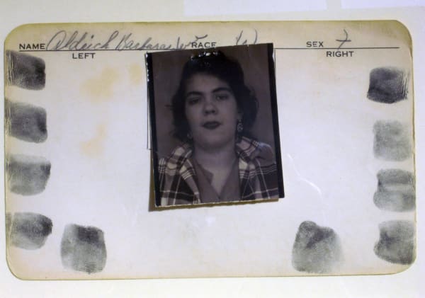 Anonymous, American police archive records - original photocard, 1958