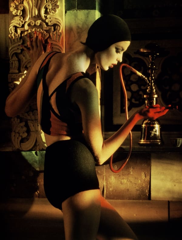 William Klein, Dorothy + water pipe, Lebanon, 1961