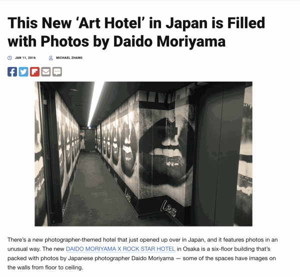 Daido Moriyama, Rockstar hotel