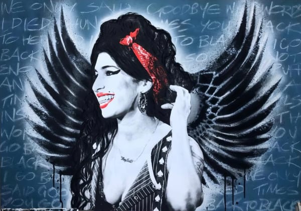 Amy Winehouse (Original Painting) © Scarlet Page + Naomi Wallens