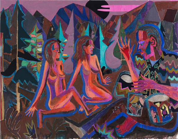 01 Armin Boehm Jours De La Vie Sous Le Soleil Oil Fabrics And Paper On Canvas 195 X 250 Cm Choi Choi Gallery