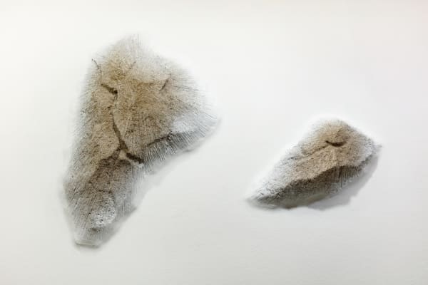 Taesoo Lee Left Throwing Stone 010 2022 Mixed Media 45 5 X 65 X 13 Cm Right Throwing Stone 016 2022 Mixed Media