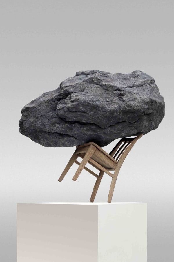 Taesoo Lee Stone Composition 019 2021 Paint On Aluminum 160 X 110 X 150 Cm