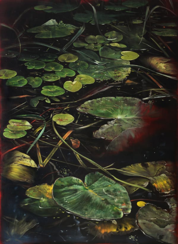 Helena Parada Kim 02 Pond Lilies Central Panel 2018 Oil On Linen 220 X 160 Cm